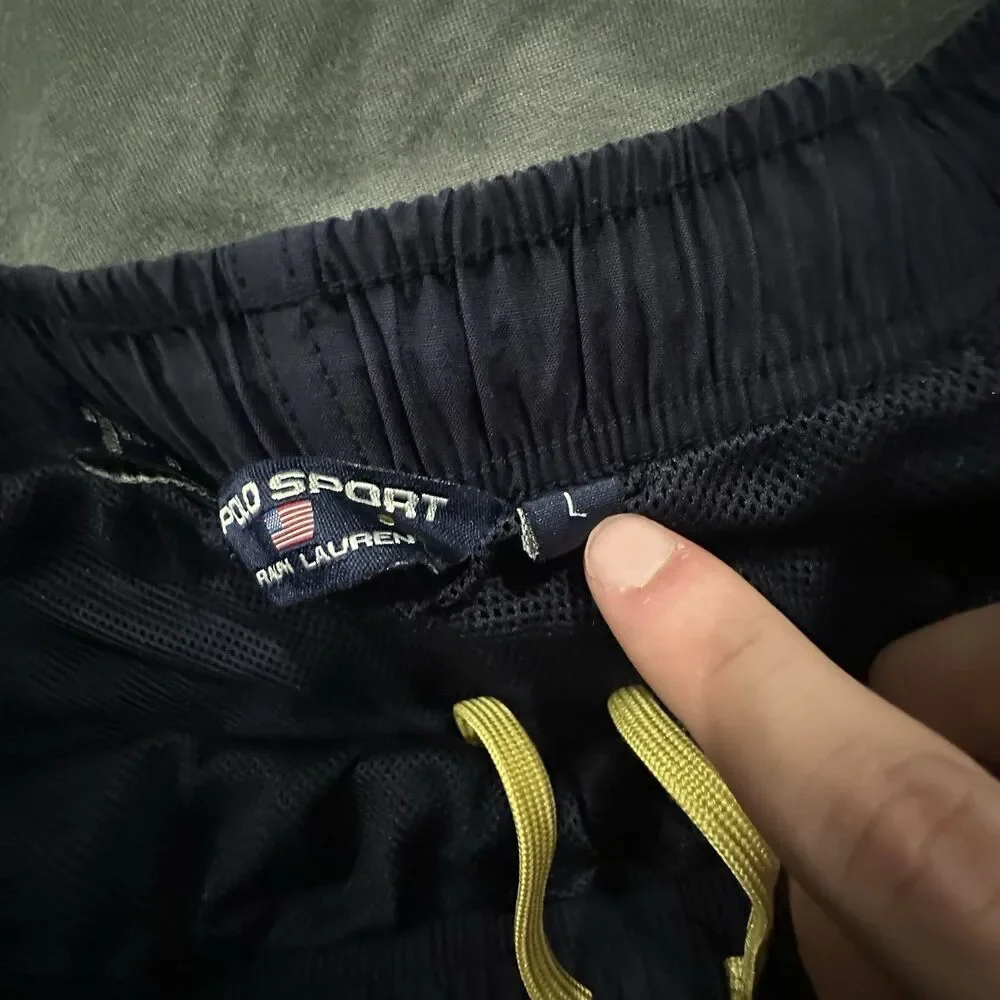 Vintage Polo Sport Ralph Lauren Board Shorts Mens L Navy Mesh Lined Y2K 2000s